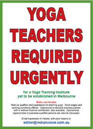 Yoga Teacher Required